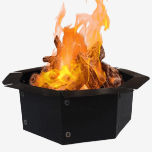 Outdoor Octagon Fire Pit Ring/Insert for Camping, Liner Heavy Duty 2.0mm Steel 30 Inch Inside Diameter, 38 Inch Outside Diameter - DIY Fire Pit Rim Liner Above or In-Ground