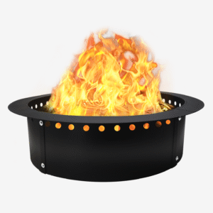 FEBTECH - Smokeless Bonfire Ring 36"- Carbon Steel Portable Fire Ring Insert - Versatile DIY Fire Pit Ring for Outdoor Bonfires - Ideal for Gardens and Camping Adventures
