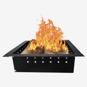 Febtech Smokeless Fire Pit Ring Liner - 36" OD & 30" ID Powder Coated Carbon Steel Bonfire Ring Insert with Air Vents – Portable Fire Ring Designed for Memorable Outdoor Moments