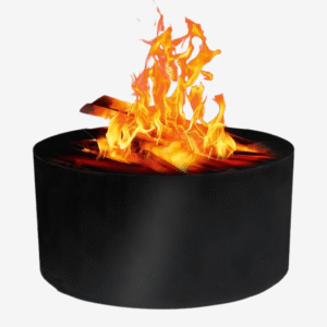 FEBTECH - Fire Rings for Outside Wood Burning Fire Pits - 36" Dia X 12" H - 2mm Thick Steel DIY Firepit Ring Liner - Perfect for Outdoor Garden, Camping & Above or In-Ground Fire Pits