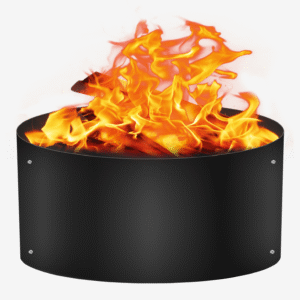 FEBTECH - 48" Portable Firepit Ring Liner - 2MM Carbon Steel DIY Fire Ring for Outdoor Fire Pits - Above-Ground or In-Ground Fire Ring Insert for Backyard Bonfires, Camping, and Outdoor Gatherings