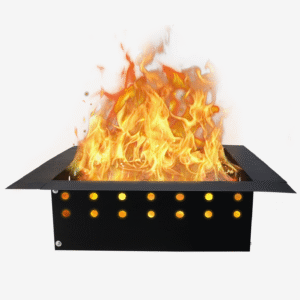 FEBTECH Smokeless Fire Ring Liner - Square Carbon Steel 32 inch OD & 24 Inch ID Square Fire Pit Insert with Heat Resistant Coating - DIY Campfire Ring for Outdoor Bonfire, BBQ, Camping & Gatherings
