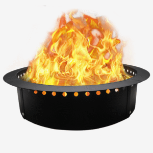 FEBTECH Smokeless Fire Ring Liner - 42" OD & 36" ID - Premium Carbon Steel Fire Ring with Heat Resistant Coating - DIY Portable Smokeless FireRing Designed for Memorable Gatherings Under The Stars