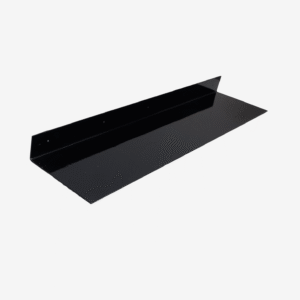 Simond Sore Linear Floating Shelf - Steel Industrial Heavy Duty Metal Wall Mounted DIY Designed Shelf 48-inch X 8-inch x 2.5-inch - Black Powder Coated (48" X 8" X 2.5", Powder Coated Black)