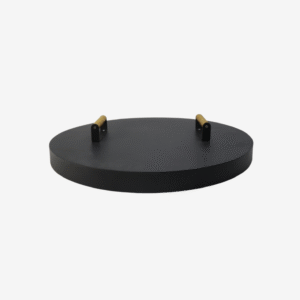25.5” firepit lid round for inside up to 25” gas fire pit lid for Outdoor Fireplace Cover Lid Steel fire pit metal cover W/ 2 Wooden Handles & Heat Resistant Snuffer Lid for Round Patio Fire Pit Ring